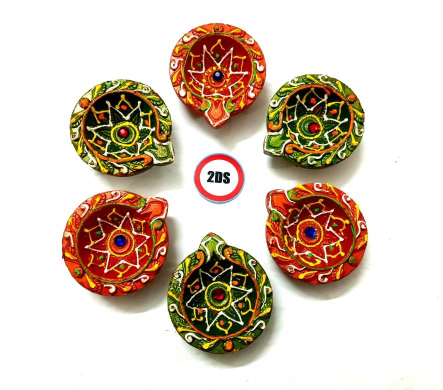 Buy Confidence Eco Friendly Attractive Colorful Diya Holder for Diwali Home  and Office Decoration Multicolor Pack of 1 (Set of 12) Online at Low Prices  in India - Amazon.in